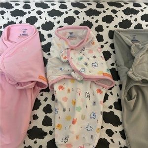 Set of 3 baby swaddles S/M